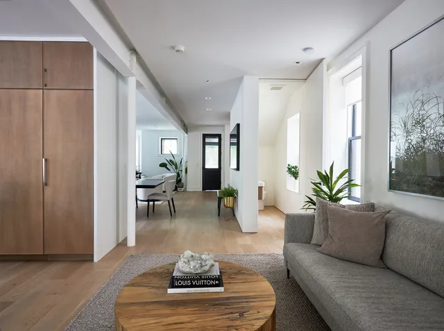 a view of a living room