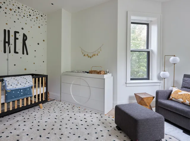 a close view of a sink and a refrigerator