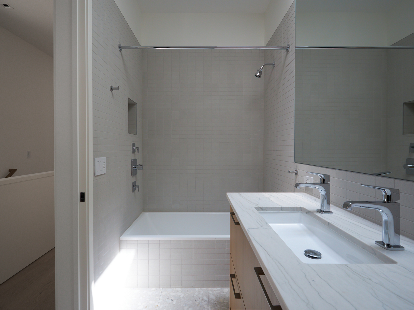 2039 North Humboldt Boulevard Chicago, IL 60647 - Photo 37 of 49 a bathroom with a sink a toilet and shower