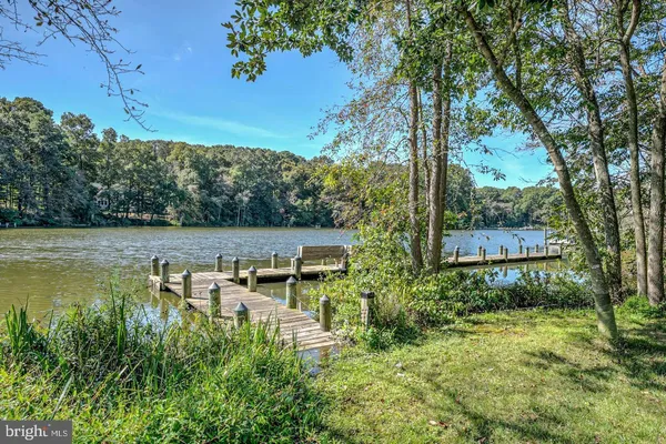 a view of a lake with houses