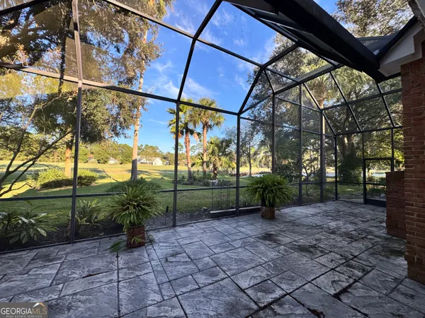 a view of a garden from a window