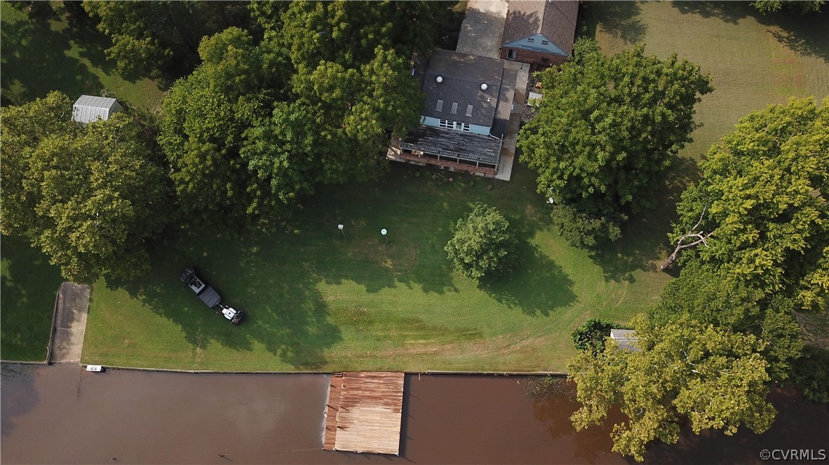22 Foxes Tract Road West Point, VA 23181 - Photo 35 of 36 an aerial view of a residential houses with outdoor space and trees