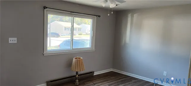 an empty room with a window