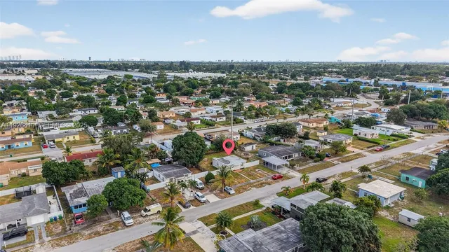 an aerial view of a city