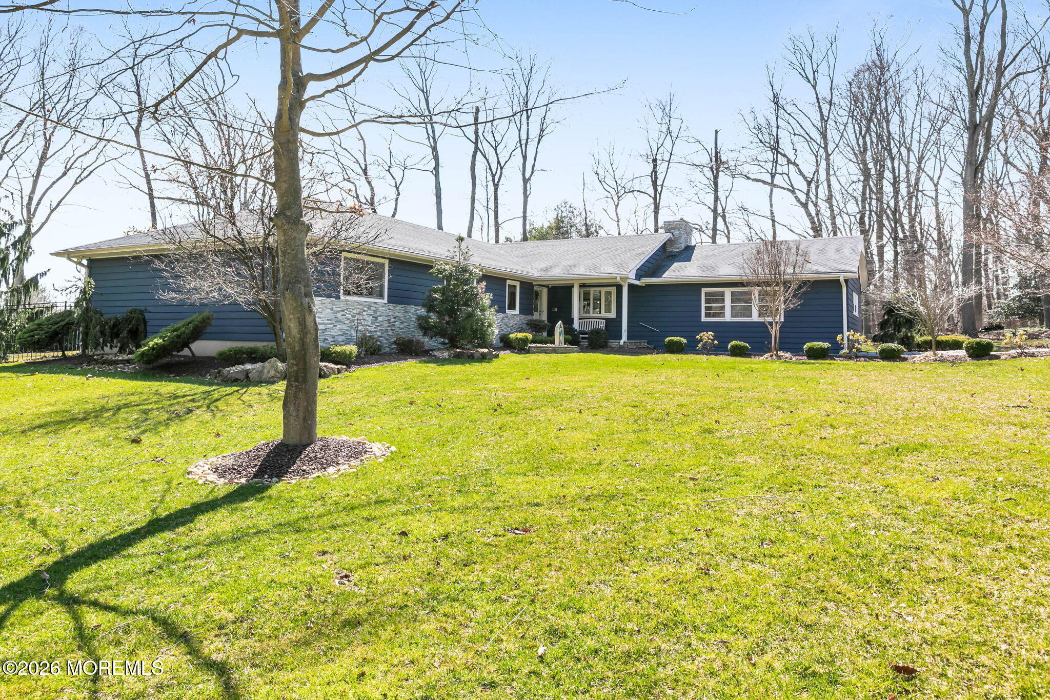 12 Crest Drive Colts Neck, NJ 07722 - Photo 59 of 77 a view of a house with swimming pool and yard