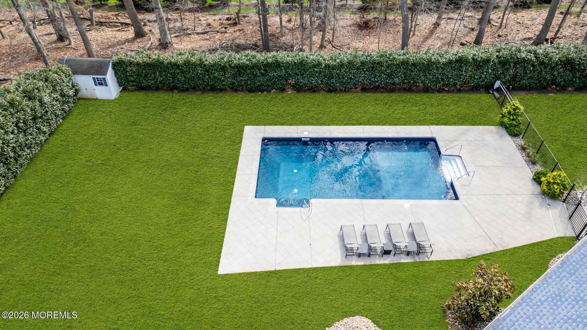 12 Crest Drive Colts Neck, NJ 07722 - Photo 69 of 77 a view of yard with swimming pool and green space