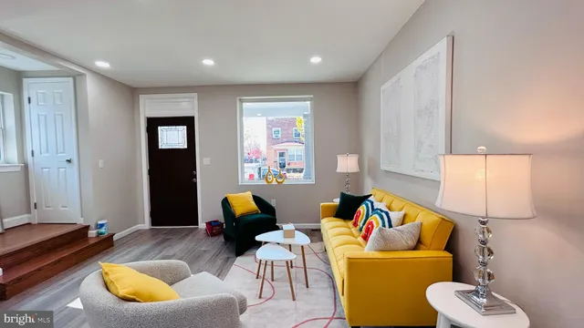 a living room with furniture and window