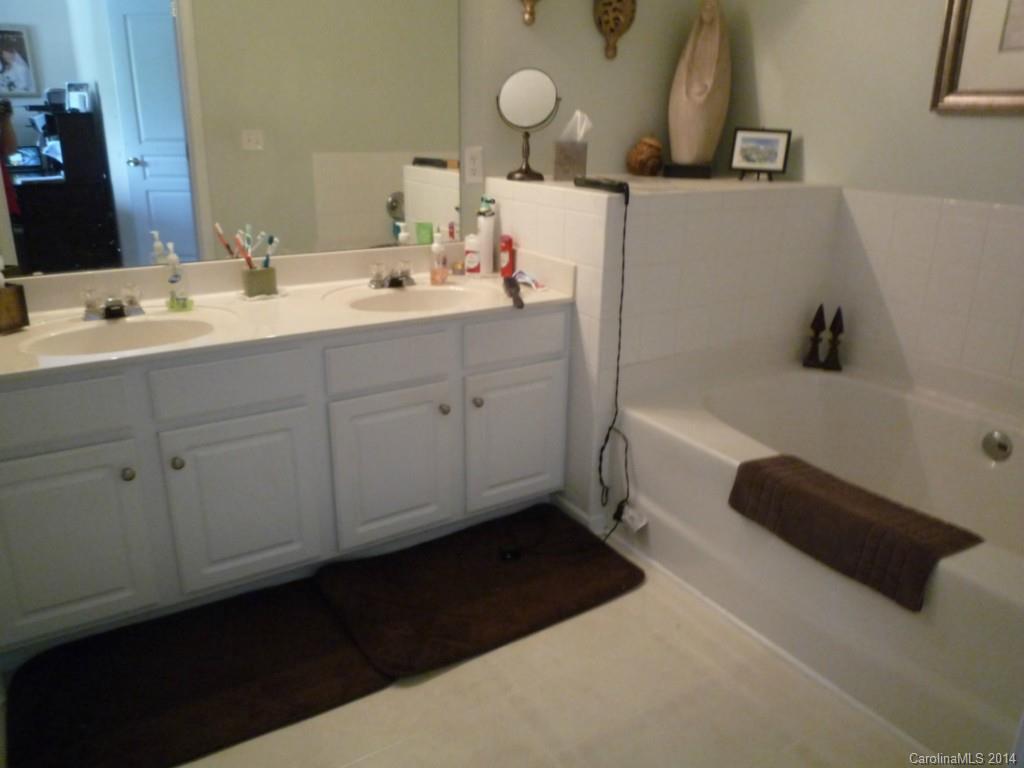 3102 Tanzanite Circle Fort Mill, SC 29708 - Photo 12 of 18 a bathroom with a double vanity sink a toilet and a tub