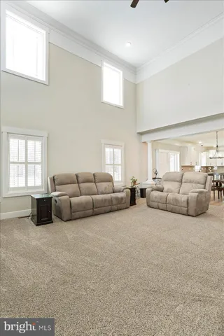 a living room with furniture and a couch