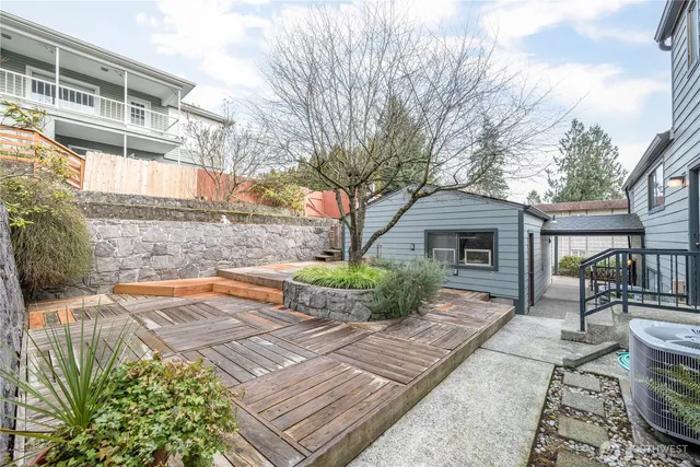 a view of city and mountain