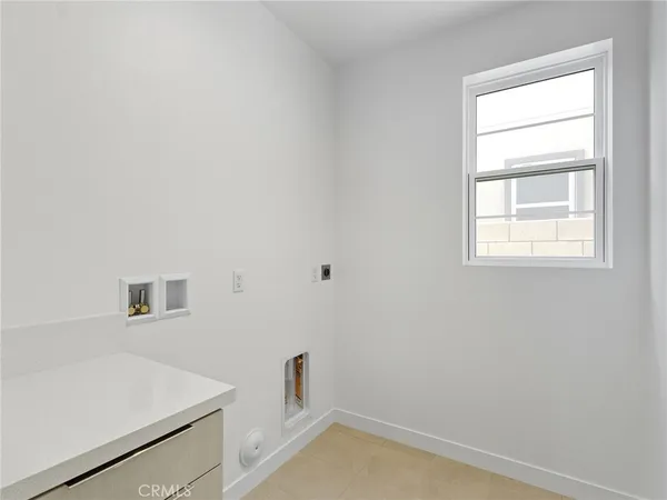 a view of a room that has a window in it