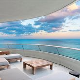 a view of outdoor space with seating