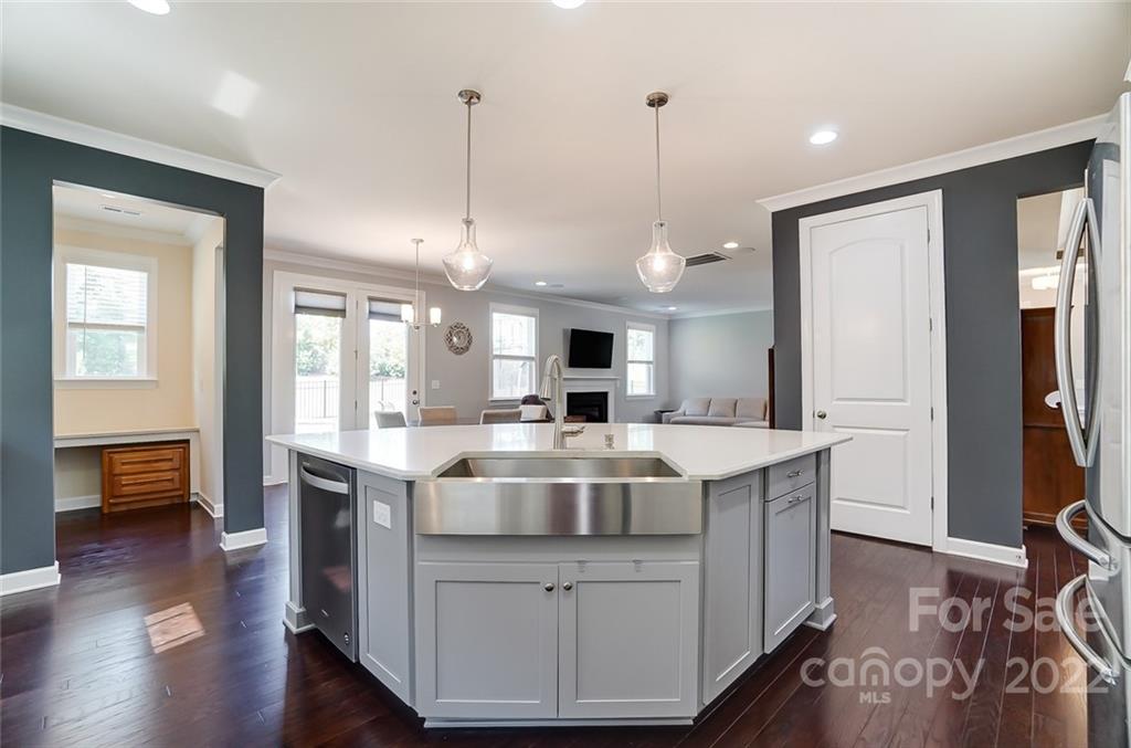 421 Sandbar Point Lake Wylie, SC 29710 - Photo 11 of 48 a view of kitchen with cabinets and wooden floor