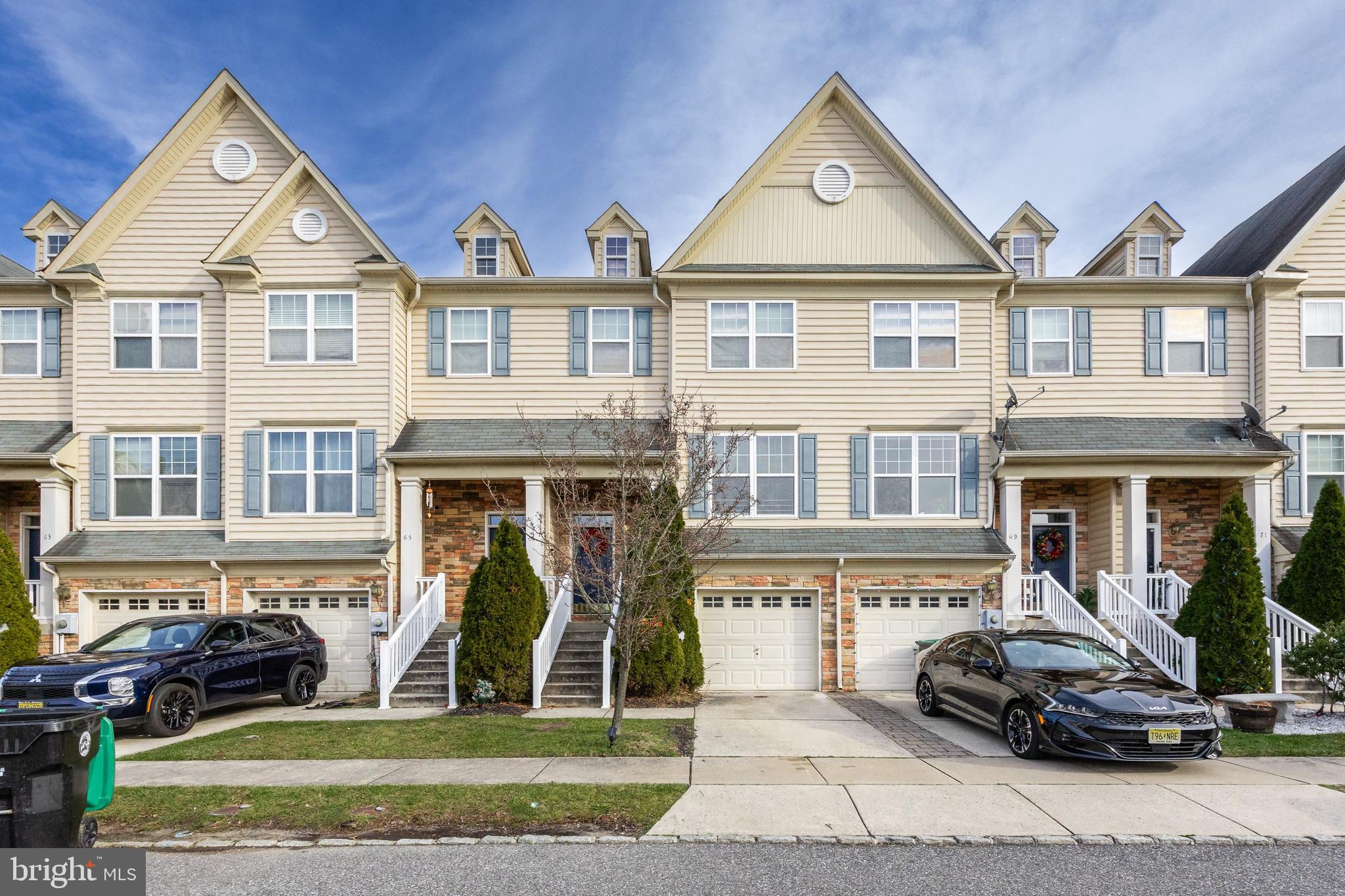 a car parked in front of a house