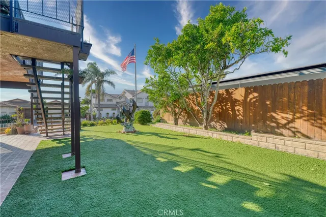 a view of a park with a large window