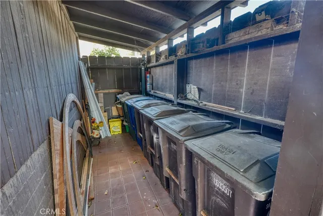 a view of storage and utility room