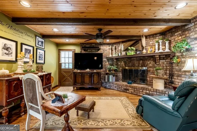 a bed room with a bed and a chandelier