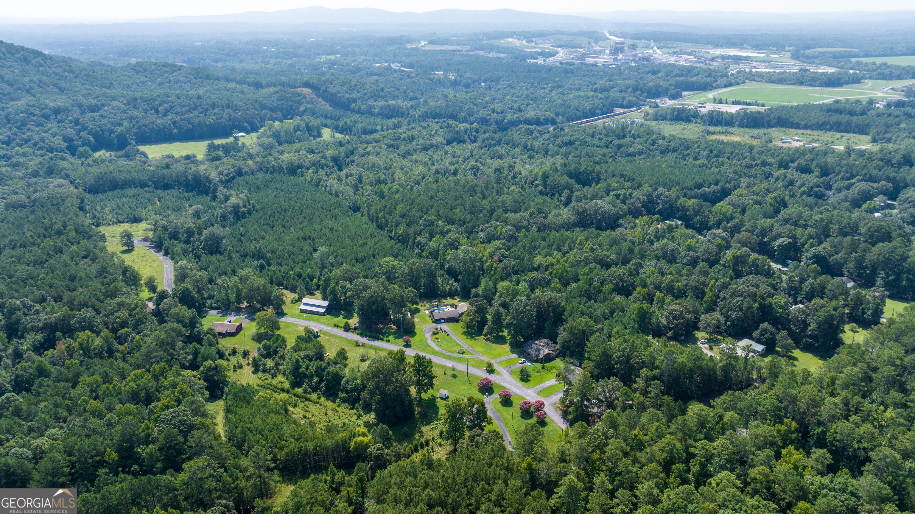 36 Stargazer Trail Northwest Rome, GA 30165 - Photo 75 of 79 an aerial view of residential house with outdoor space and trees all around