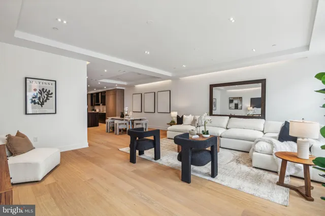 a living room with furniture and a couch
