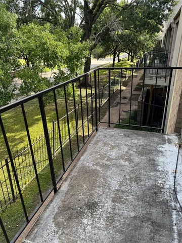 a view of a balcony