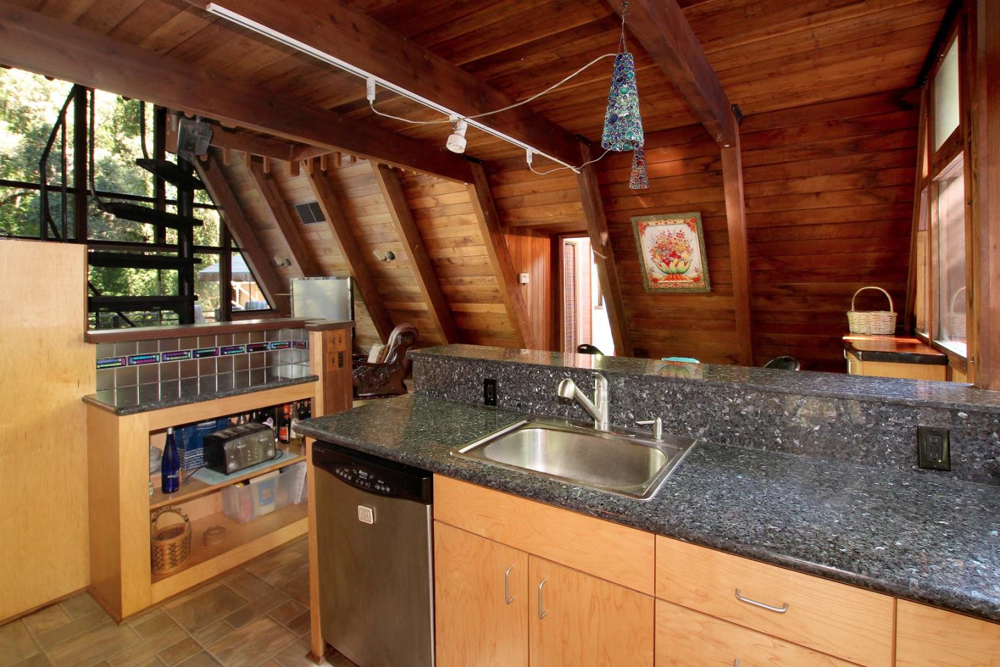 220 Shadowbrook Road Ben Lomond, CA 95005 - Photo 11 of 24 a kitchen with stainless steel appliances granite countertop a sink and a counter space