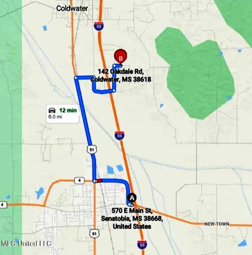 142 Oakdale Road Coldwater, MS 38618 - Photo 23 of 23 Map4