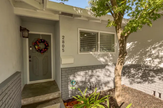 a view of a door in the house
