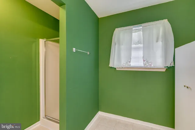 a small space with a mirror