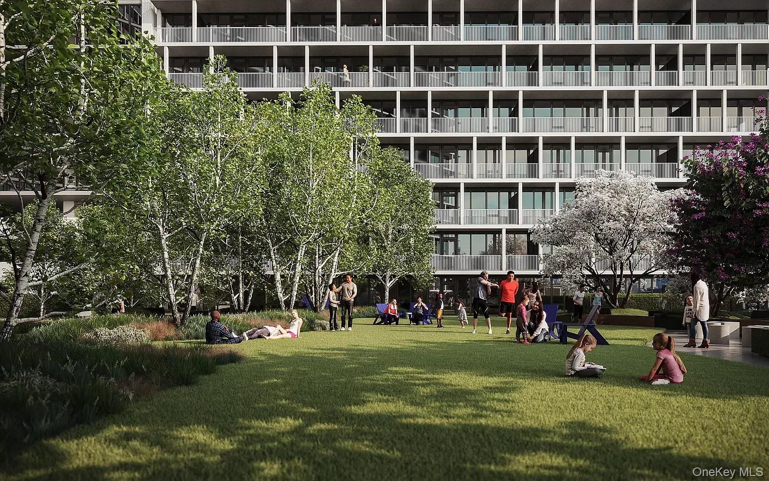 131-02 40th Road, Unit 9O Queens, NY 11354 - Photo 7 of 24 a view of a building with a yard