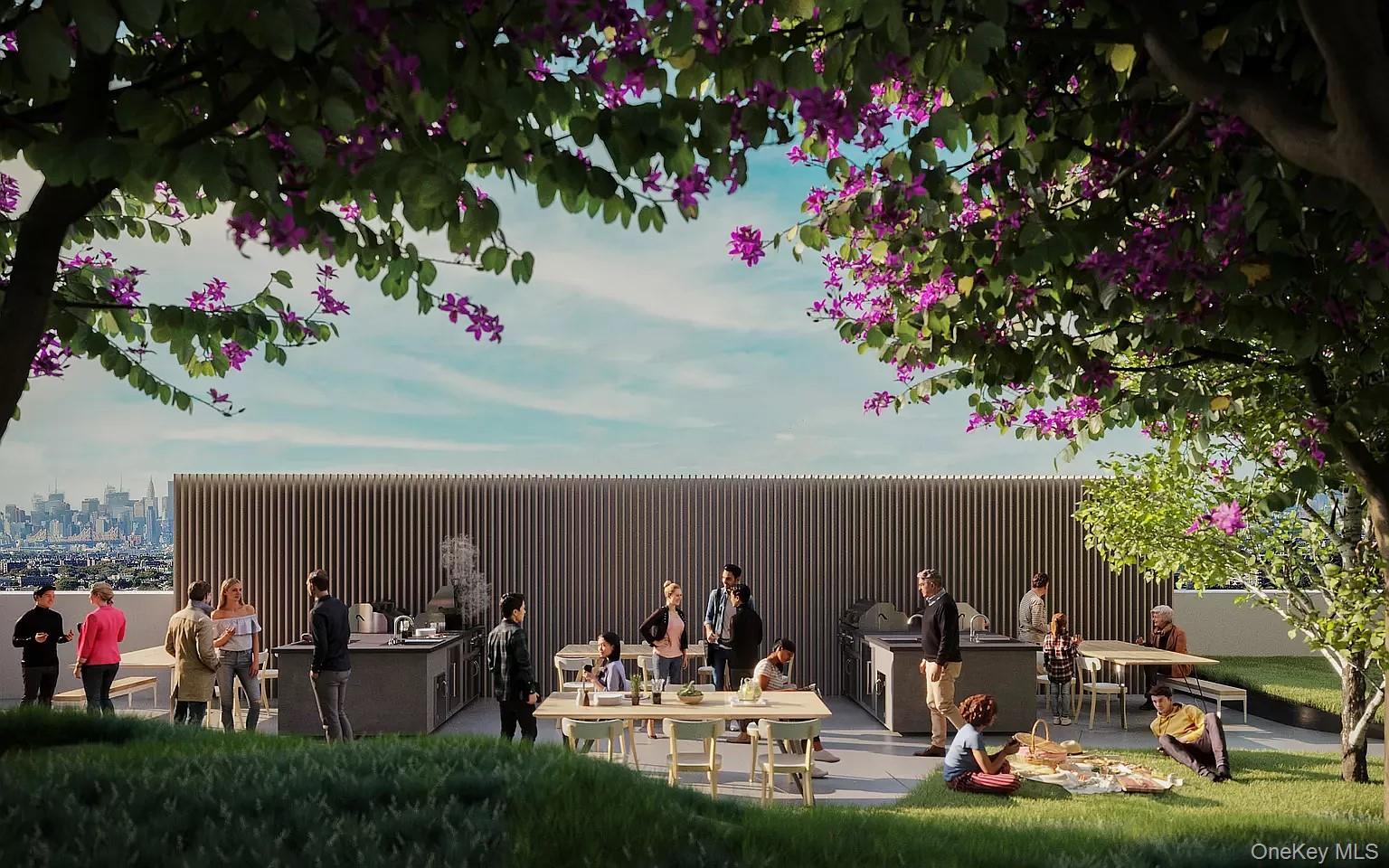 131-02 40th Road, Unit 9O Queens, NY 11354 - Photo 8 of 24 a view of a chairs and tables in the patio