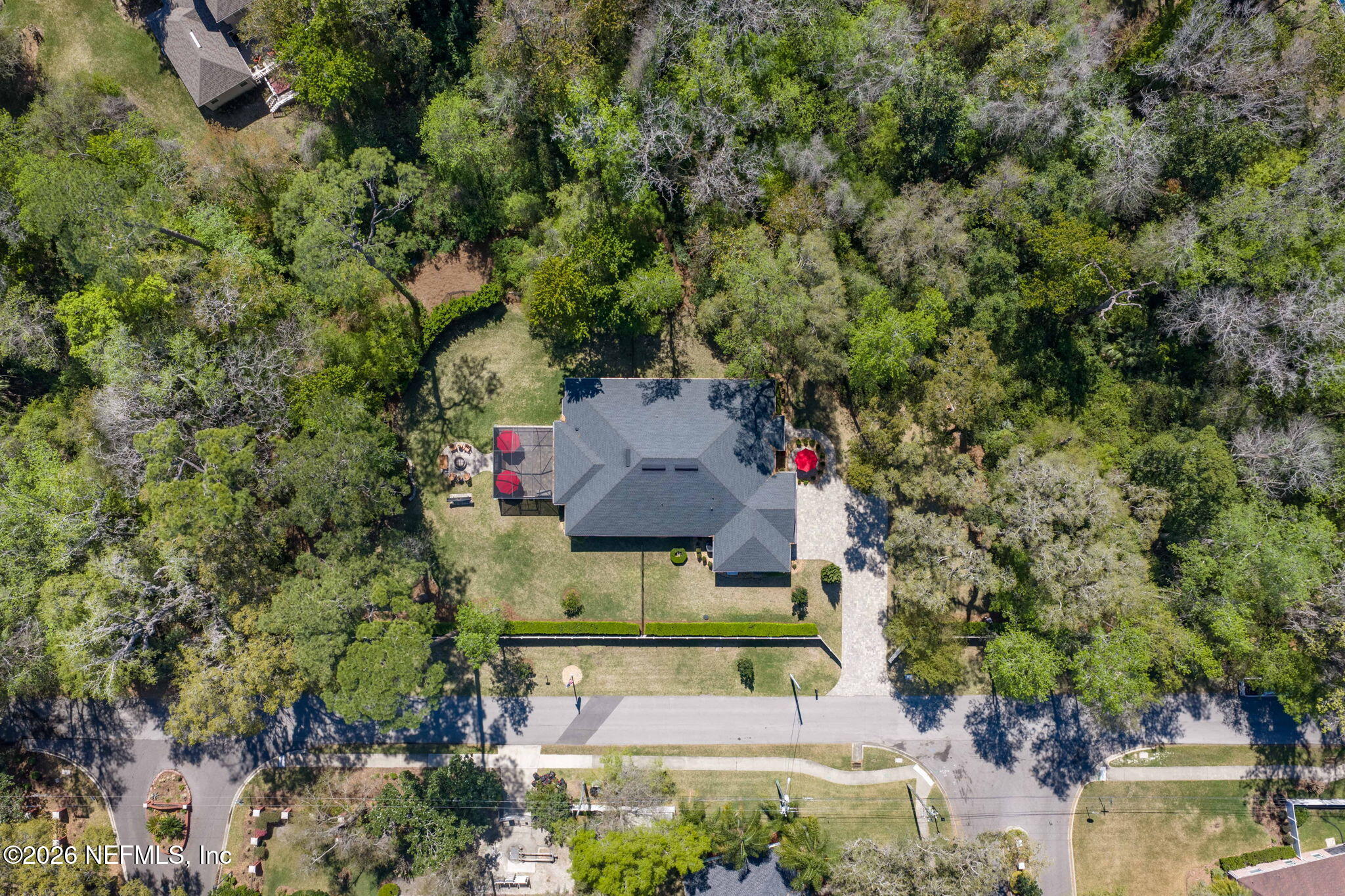4460 Barkoskie Road Jacksonville, FL 32258 - Photo 74 of 80 an aerial view of residential house with outdoor space and trees all around