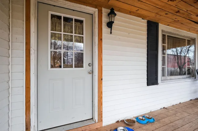 a view of front door of house