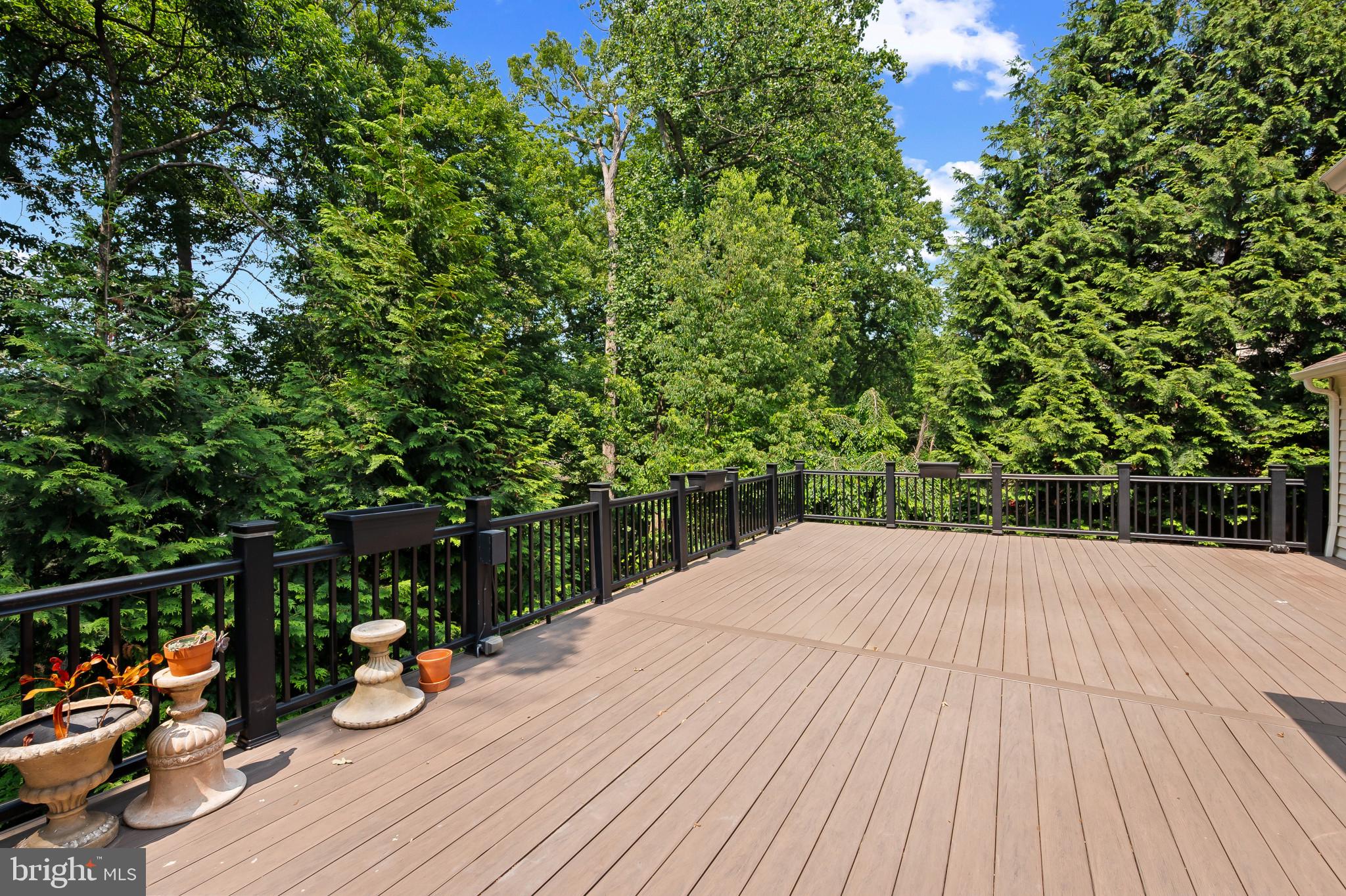 15016 Wellwood Road Silver Spring, MD 20905 - Photo 21 of 52 a view of a deck with couches wooden floor and yard