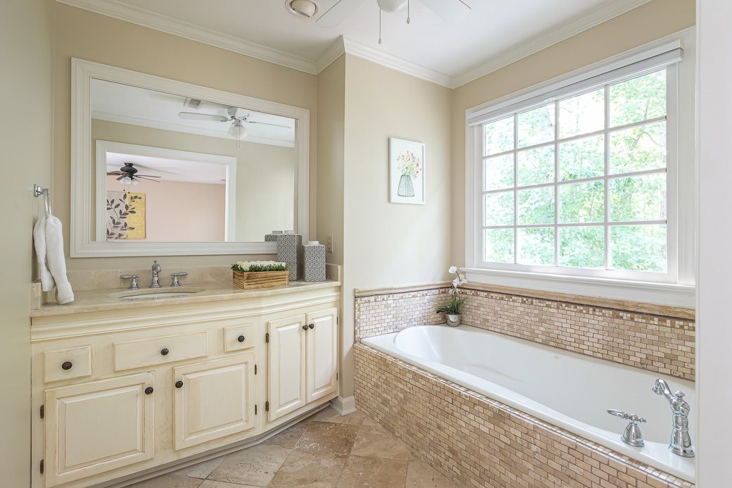 6120 Friars Walk Place Raleigh, NC 27609 - Photo 9 of 21 Master Bath has incredible unique TILE details! MASTER BATH