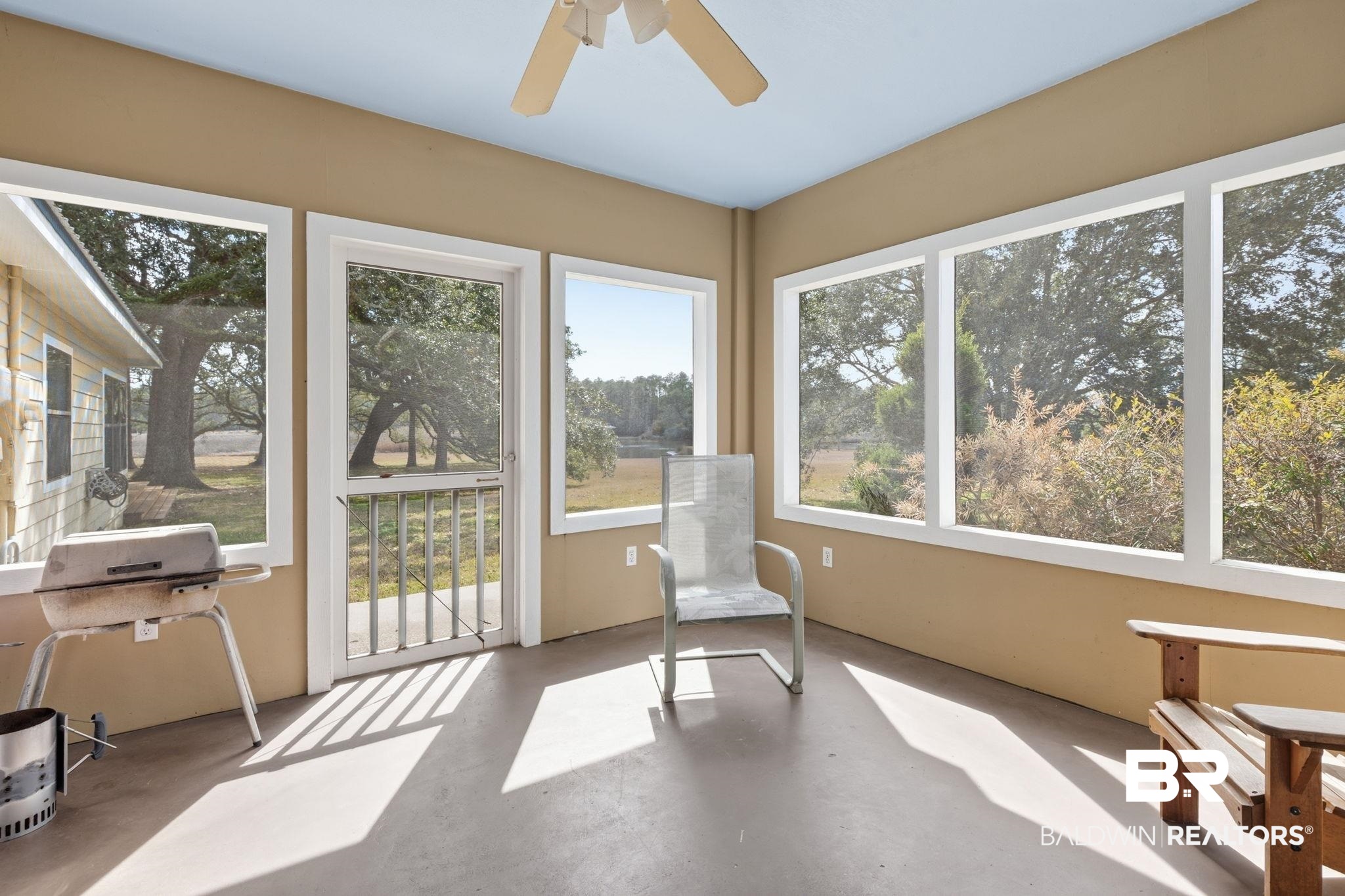 15025 Bellingrath Road Coden, AL 36523 - Photo 31 of 79 Sunroom / solarium with finished concrete floors