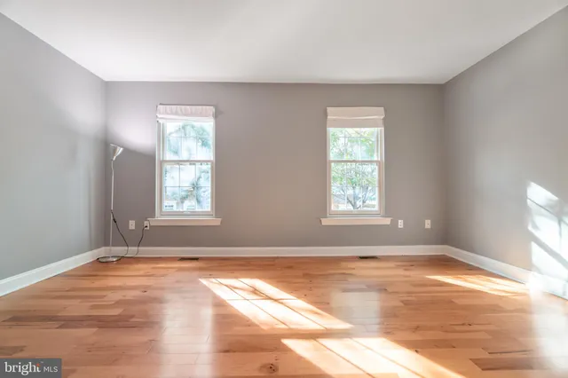 a view of a room with a window