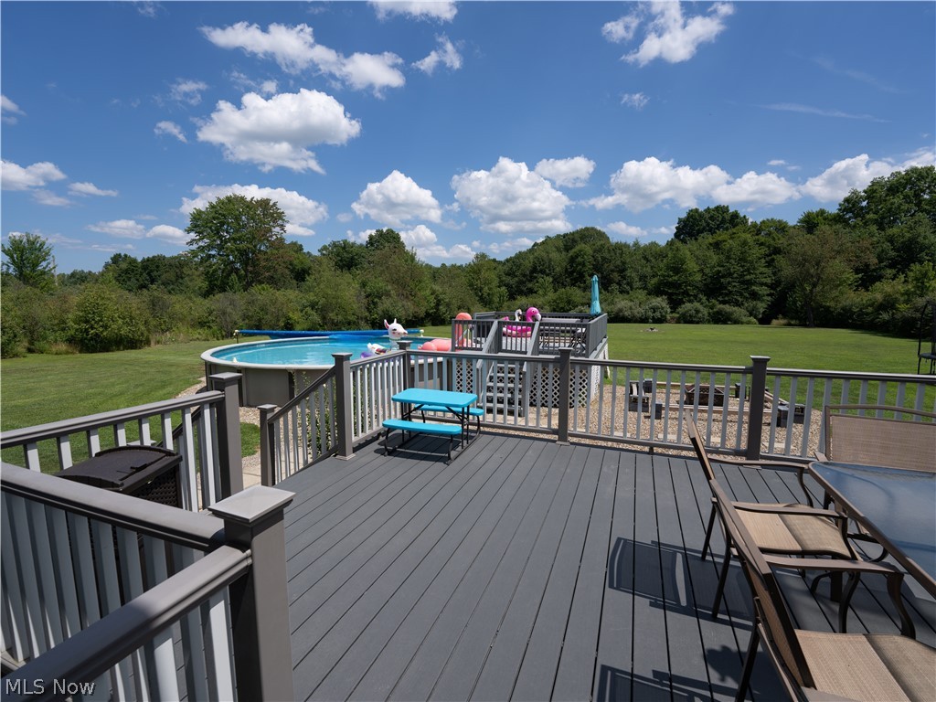 3856 Jones Road Diamond, OH 44412 - Photo 37 of 38 Trex deck and view of backyard