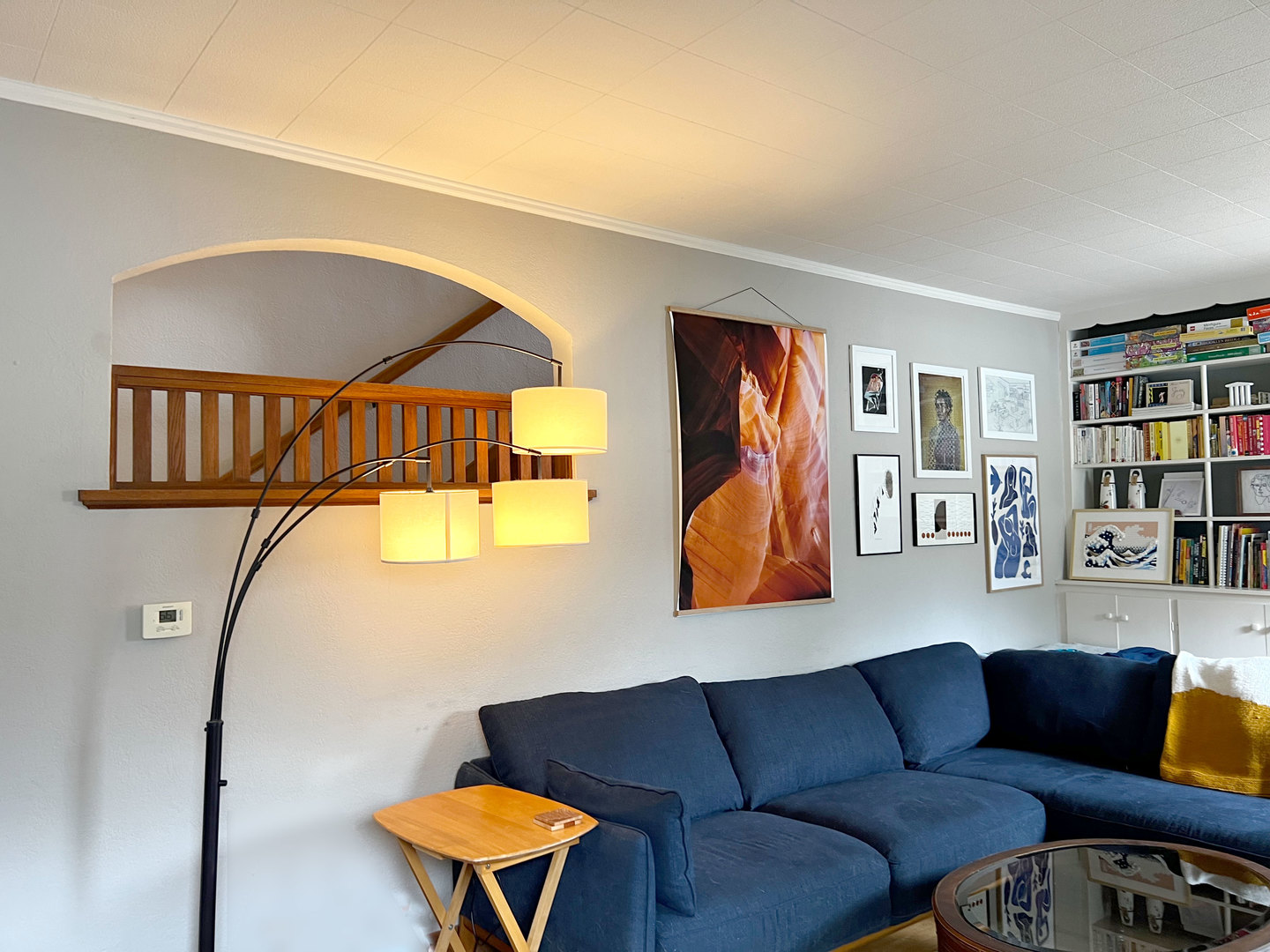 1108 West Daniel Street Champaign, IL 61821 - Photo 50 of 55 a living room with furniture and a book shelf