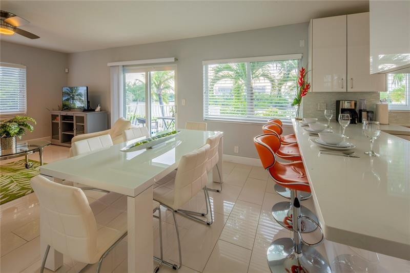 1705 North Riverside Drive, Unit 5 Pompano Beach, FL 33062 - Photo 9 of 24 a view of a dining room with furniture window and outside view