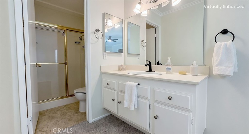 530 Spruce Way La Habra, CA 90631 - Photo 13 of 29 a bathroom with a double vanity sink mirror and toilet