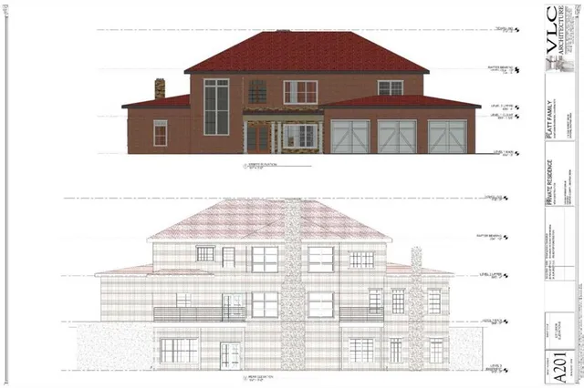 a view of a large white building