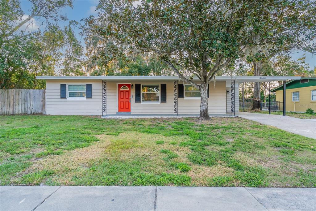 front view of house with a yard
