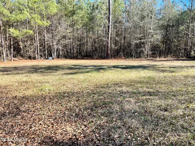 a view of large building with large trees