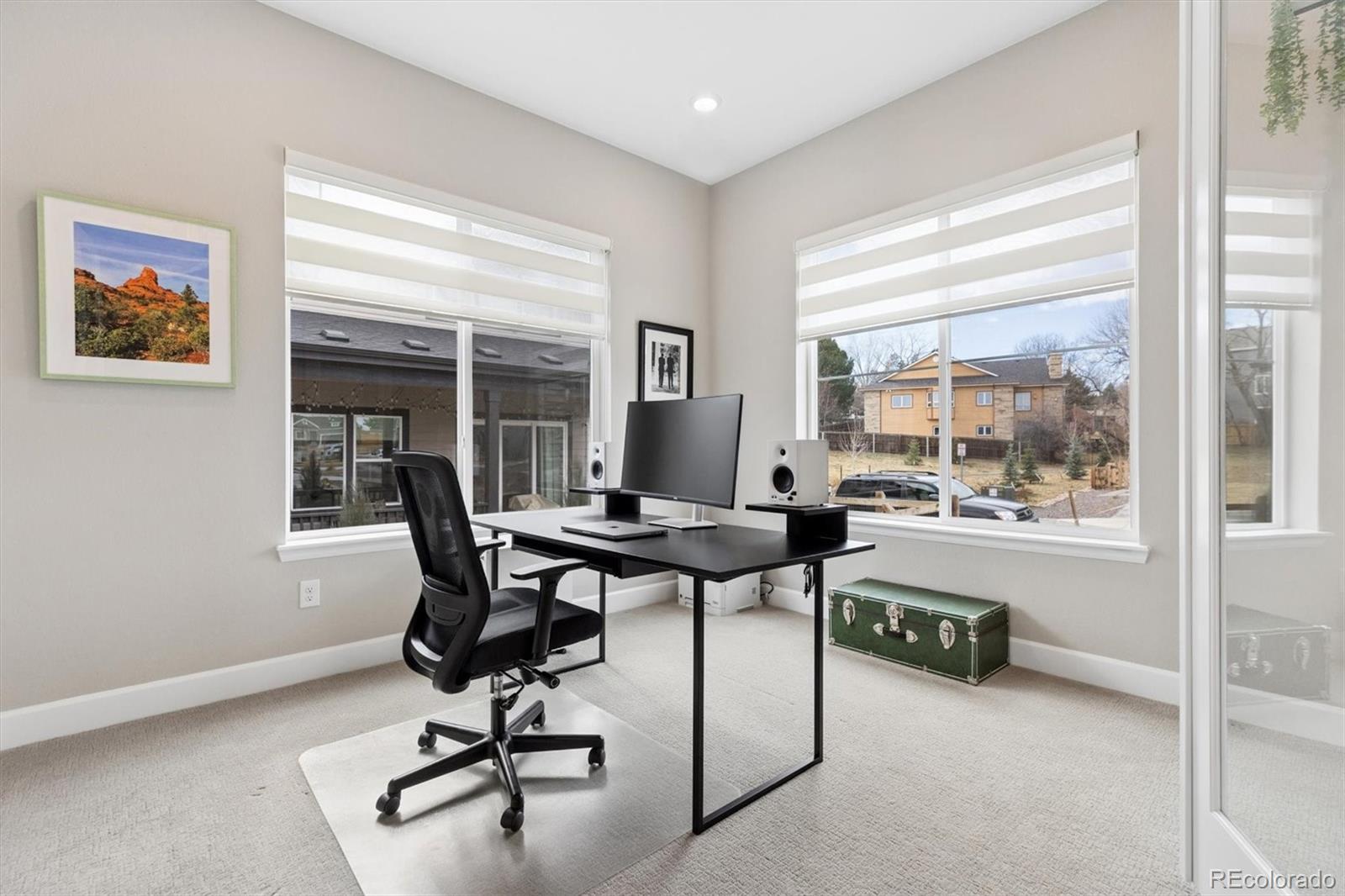 5980 South Platte Canyon Road Littleton, CO 80123 - Photo 10 of 50 a view of a workspace with furniture and a window