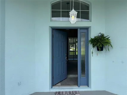 a view of a entryway door of the house