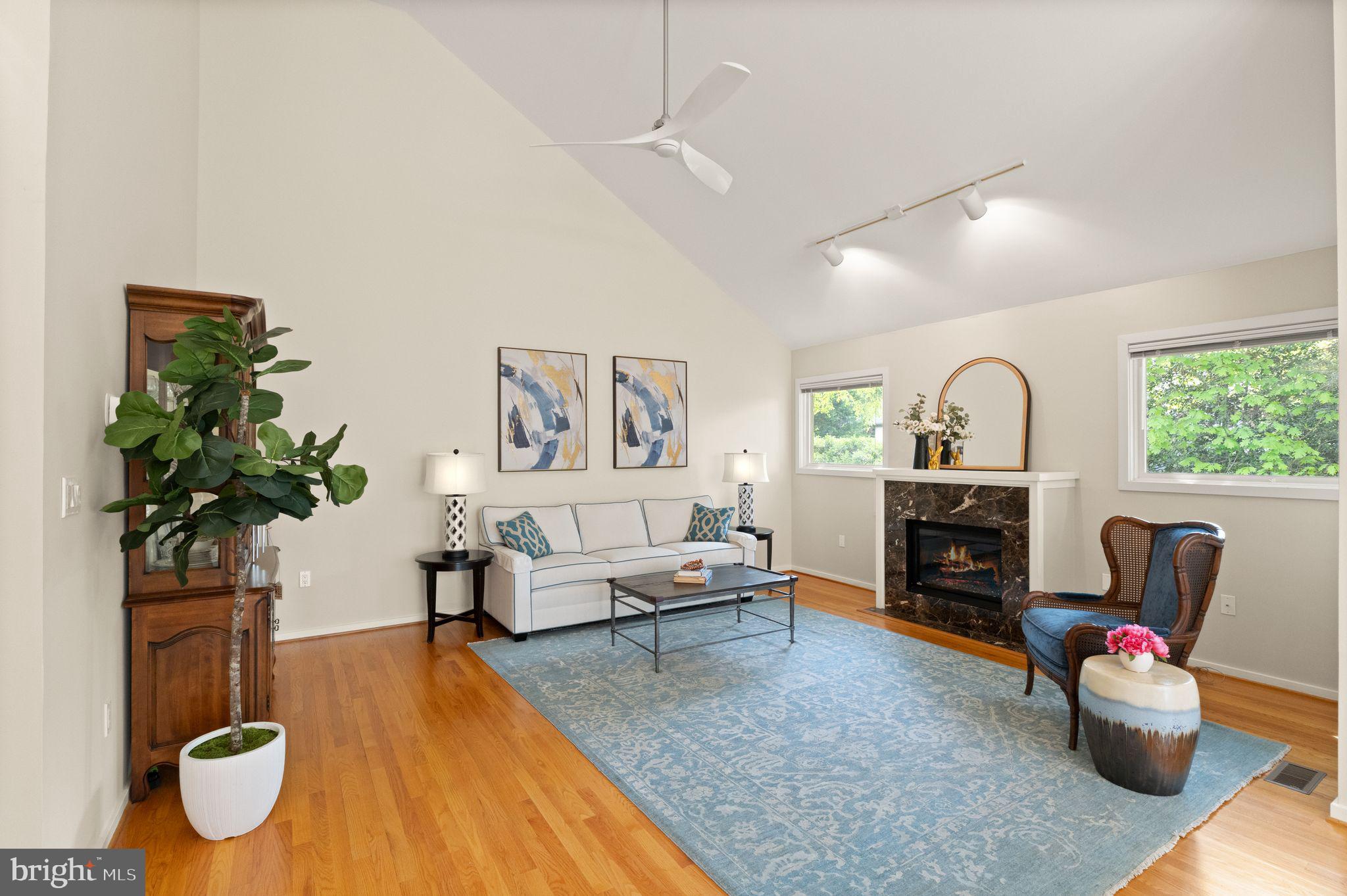 1424 Belcastle Court Reston, VA 20194 - Photo 11 of 33 Living room with new gas fireplace.