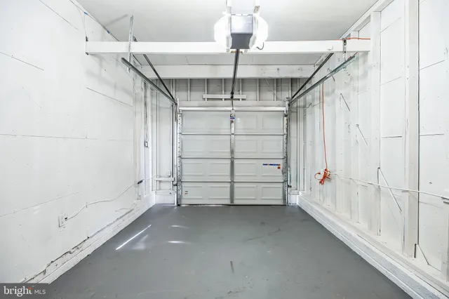 a view of a garage