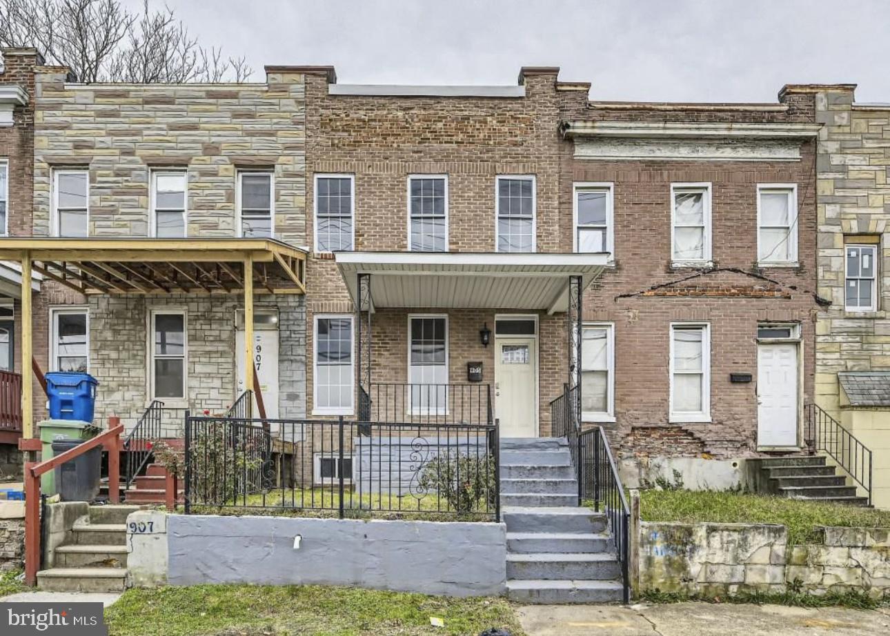front view of a house with a street