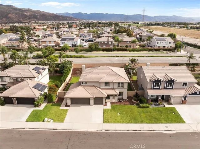 an aerial view of multiple house