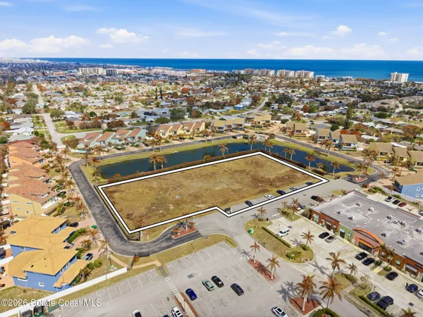 an aerial view of a building